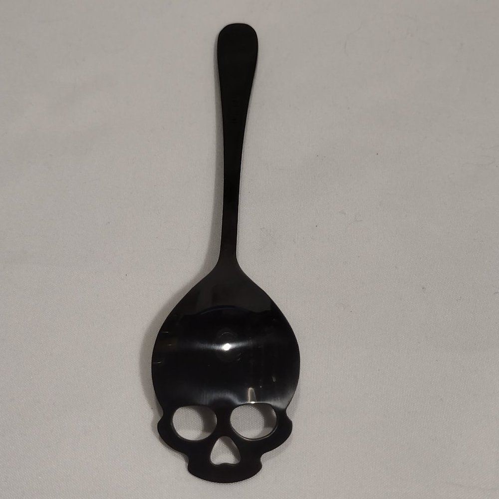 ✨ Stainless Steel Black Skull Spoon